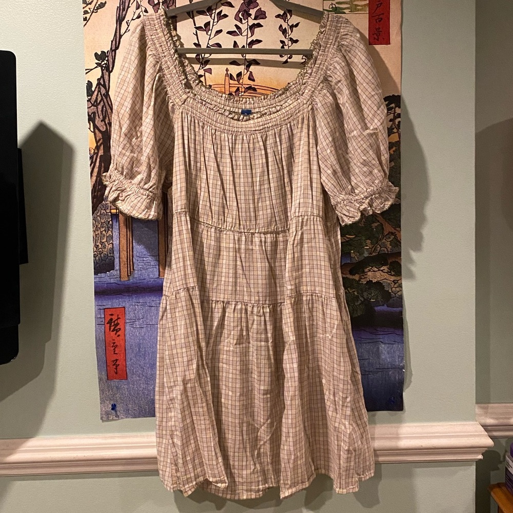 Brown Gingham Dress
